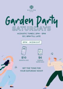 Garden Party Saturdays 13 Ma garden party saturday web