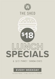The Shed Lunch Specials WEB