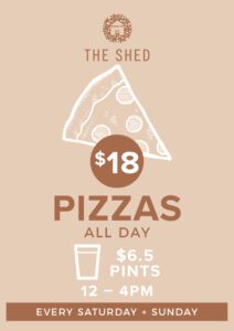 The Shed 18 Pizzas