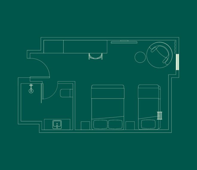 Stay 12 Floor plan room 213 deluxe family
