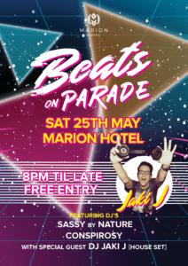 Beats on Parade Jaki J Hotel A4 poster