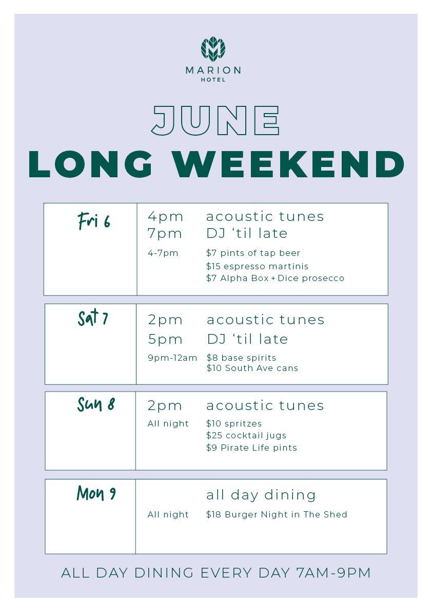 Events 6 June long weekend web